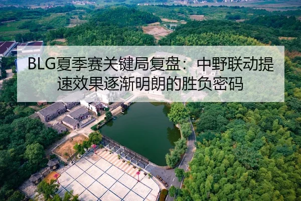 BLG夏季赛关键局复盘：中野联动提速效果逐渐明朗的胜负密码